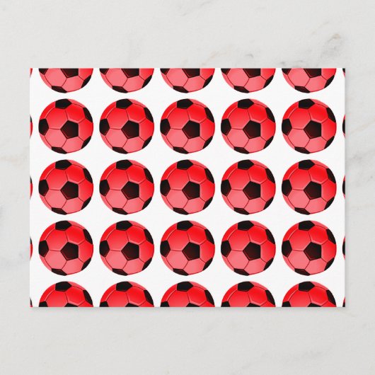 Red American Soccer of Association Football Ball Briefkaart (Voorkant)