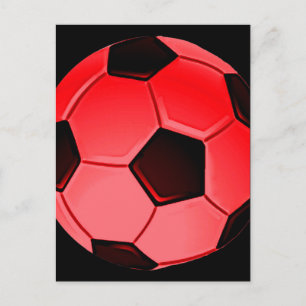 Red American Soccer of Association Football Ball Briefkaart