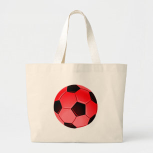 Red American Soccer of Association Football Ball Grote Tote Bag