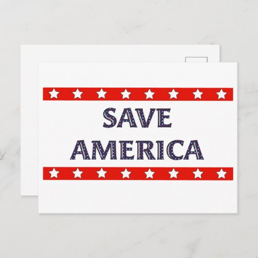 Red Amerika Briefkaart (Voorkant / Achterkant)