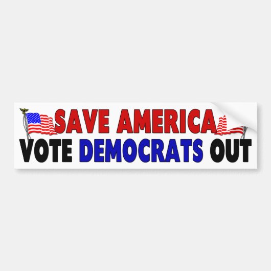 Red Amerika Bumpersticker (Voorkant)