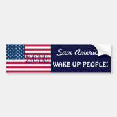 Red Amerika! - Stem 2016/WAKE DE MENSEN OP! Bumpersticker (Voorkant)