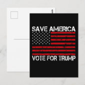 Red Amerika stem op Trump Briefkaart (Voorkant / Achterkant)