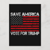 Red Amerika stem op Trump Briefkaart (Voorkant)