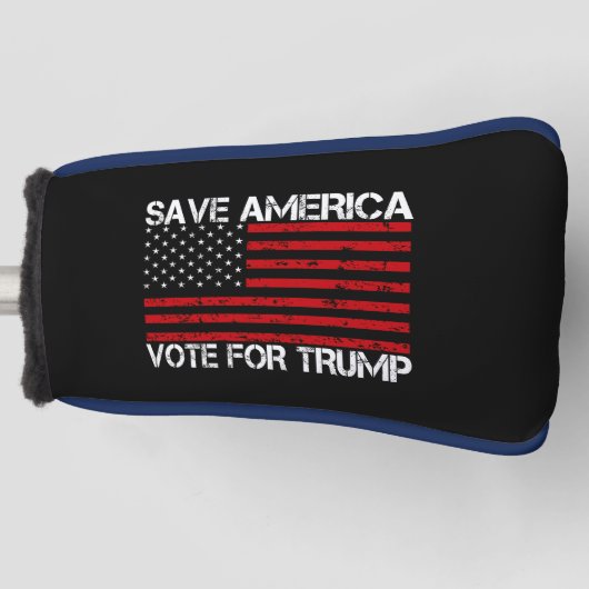 Red Amerika stem op Trump Golfheadcover (Voorkant)