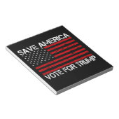 Red Amerika stem op Trump Notitieblok (Schuin)