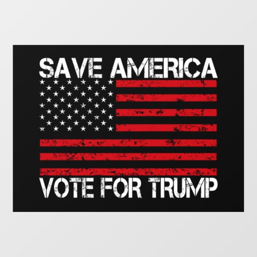 Red Amerika stem op Trump Raamsticker (Vel)