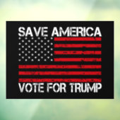 Red Amerika stem op Trump Raamsticker (Vel 3)