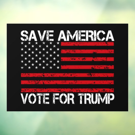 Red Amerika stem op Trump Raamsticker (Vel 3)