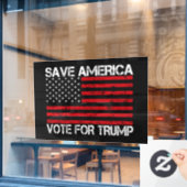 Red Amerika stem op Trump Raamsticker (Cafe Raam)