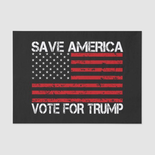 Red Amerika stem op Trump Tissuepapier (Voorkant)