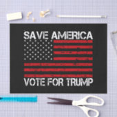 Red Amerika stem op Trump Tissuepapier (Craft)