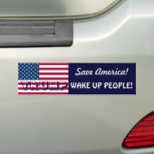 Red Amerika! - STEMMEN TRUMP/WAKE MENSEN OP! Bumpersticker (Op auto)