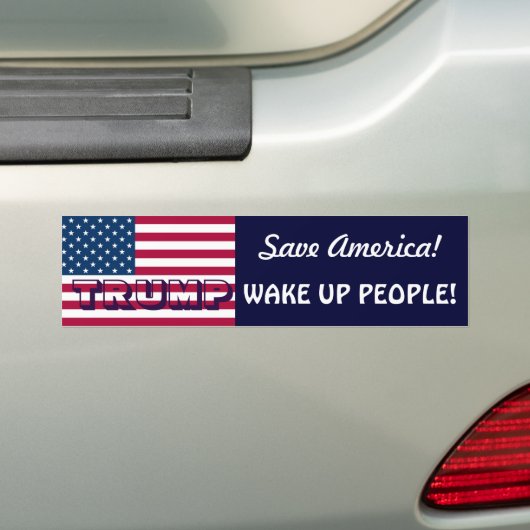 Red Amerika! - STEMMEN TRUMP/WAKE MENSEN OP! Bumpersticker (Op auto)