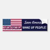 Red Amerika! - STEMMEN TRUMP/WAKE MENSEN OP! Bumpersticker (Voorkant)