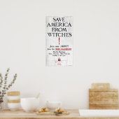 Red Amerika van heksen Poster (Keuken)