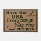 Red Amerika van het socialisme Blijf vrij en bloei Deurmat (Voorkant)