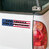 Red Amerika, vuur een politicus. Bumpersticker (Op Truck)