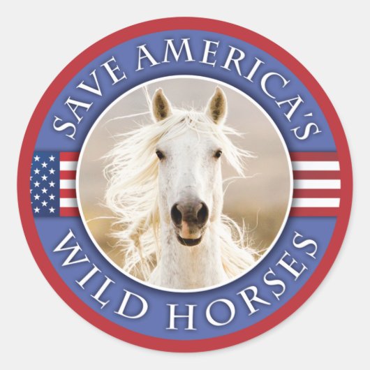 Red Amerika's Wild Horses Stickers (Voorkant)