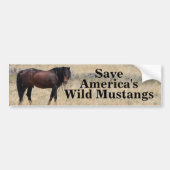 Red Amerika's Wild Mustangs Bumpersticker (Voorkant)