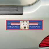 Red Amerika's Wilde Paarden Bumpersticker 2 (Op auto)