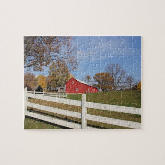 Red Amish Barn Puzzle Legpuzzel (Horizontaal)