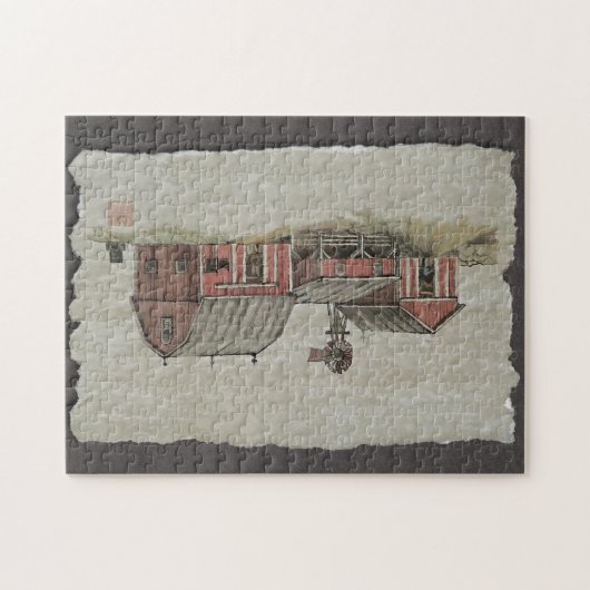 Red Amish Barn & Windmill Legpuzzel (Horizontaal)