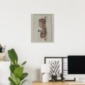 Red Amish Barn & Windmill Poster (Thuiskantoor)