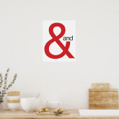 Red Ampersand Poster (Keuken)