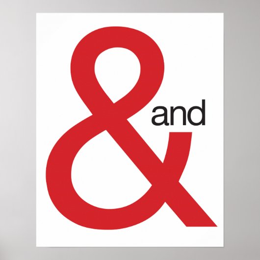 Red Ampersand Poster (Voorkant)