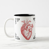 Red Anatomical Heart  Art Decoratieve Mok (Links)