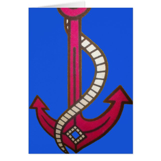 Red Anchor Art Print (Voorkant)