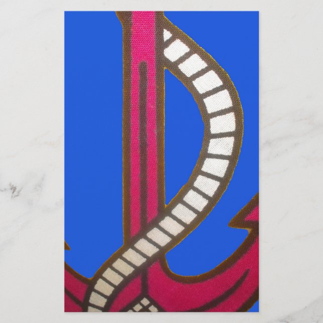 Red Anchor Art Print (Voorkant)