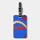 Red Anchor Art Print Bagagelabel (Voorkant verticaal)