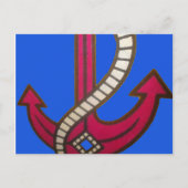 Red Anchor Art Print Briefkaart (Voorkant)