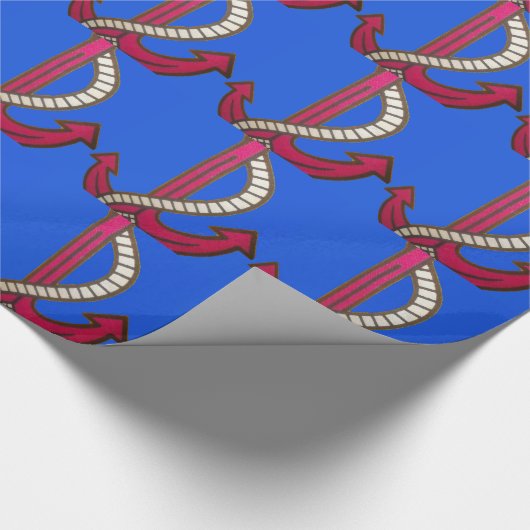 Red Anchor Art Print Cadeaupapier (Hoek)
