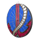 Red Anchor Art Print Dartbord (Voorkant Rechts)