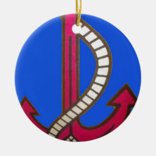 Red Anchor Art Print Keramisch Ornament