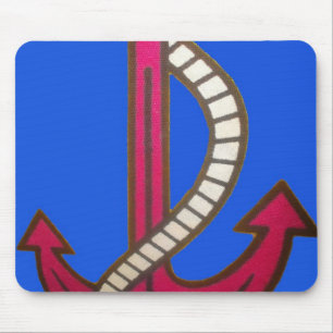 Red Anchor Art Print Muismat