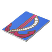 Red Anchor Art Print Notitieblok (Linkerzijde)