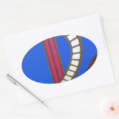 Red Anchor Art Print Ovale Sticker (Envelop)