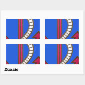 Red Anchor Art Print Rechthoekige Sticker (Vel)