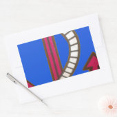 Red Anchor Art Print Rechthoekige Sticker (Envelop)