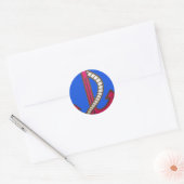 Red Anchor Art Print Ronde Sticker (Envelop)