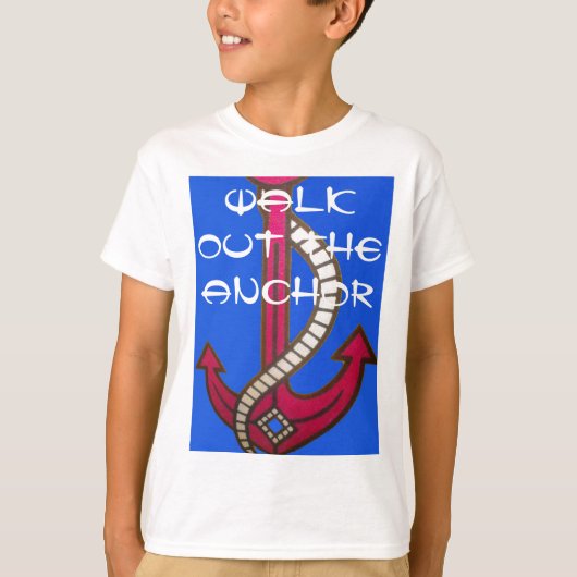 Red Anchor Art Print T-shirt (Voorkant)