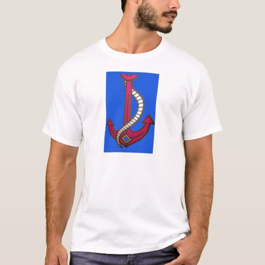 Red Anchor Art Print T-shirt (Voorkant)