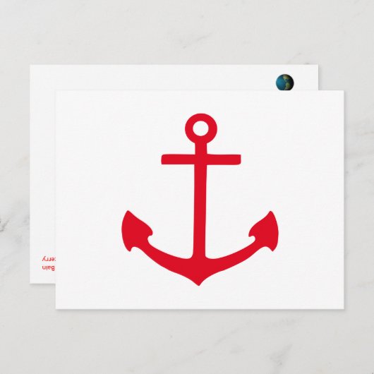 Red Anchor Briefkaart (Voorkant / Achterkant)