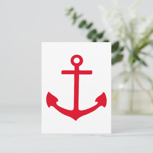 Red Anchor Briefkaart (Staand voorkant)