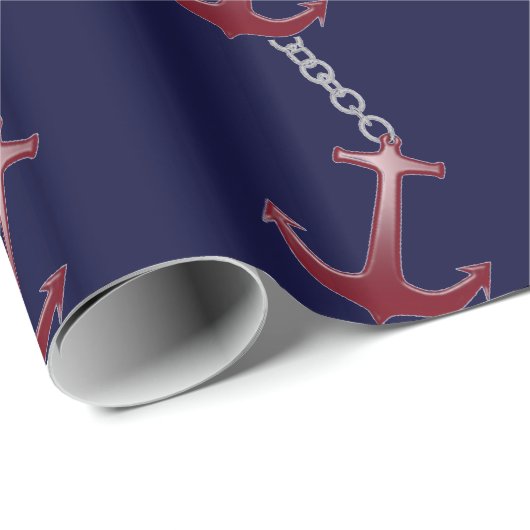 Red Anchor Cadeaupapier (Rol Hoek)