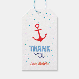 Red Anchor Gift Label Cadeaulabel